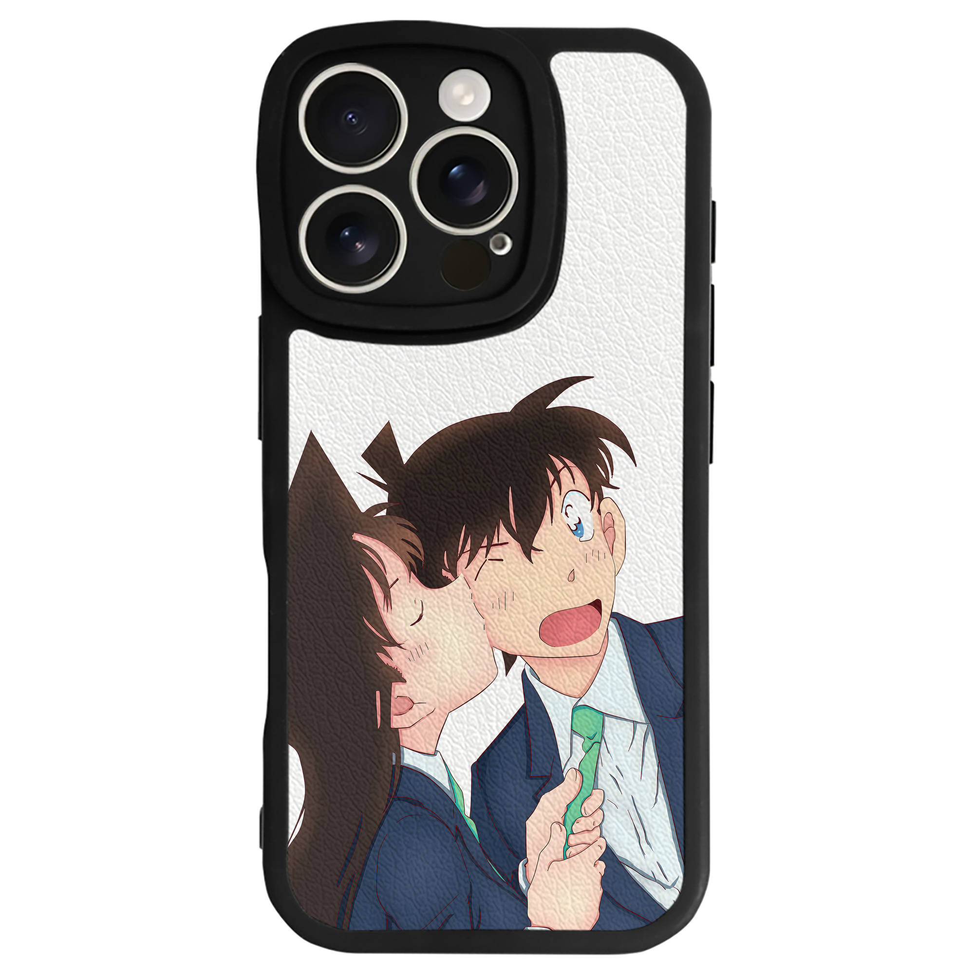 （画像用） 名探偵コナン Detective Conan 【iPhone 16シリーズ対応】シリコンスマホケース（レザー調） 材質：シリコン